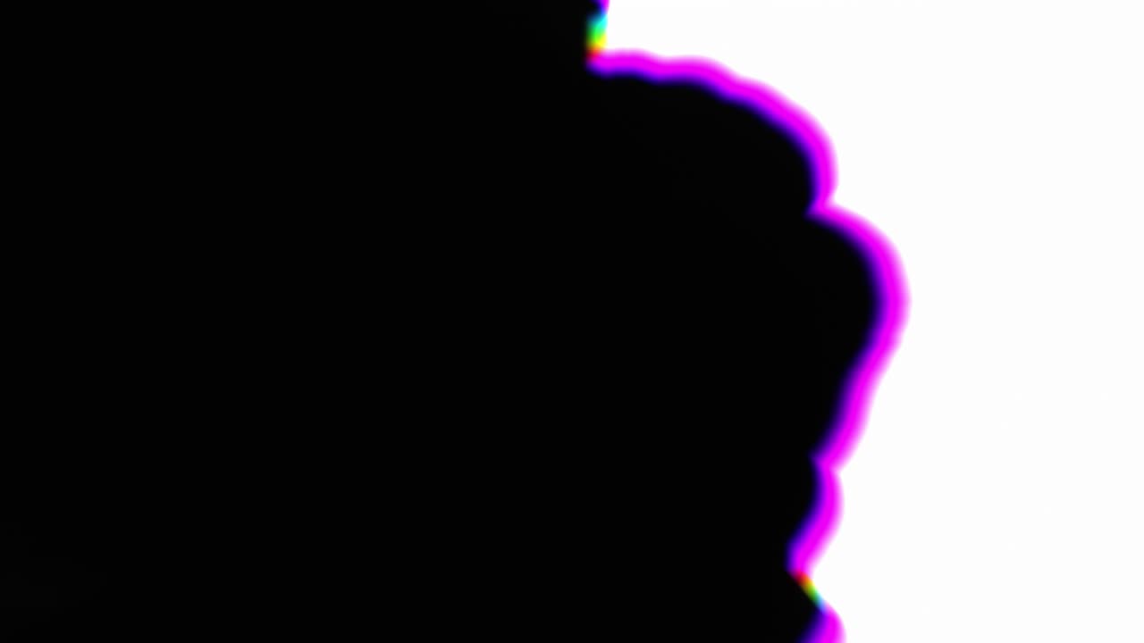 video de transición efecto holográfico de neón negro