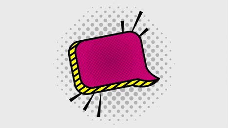 pop art habla animado de burbuja hd