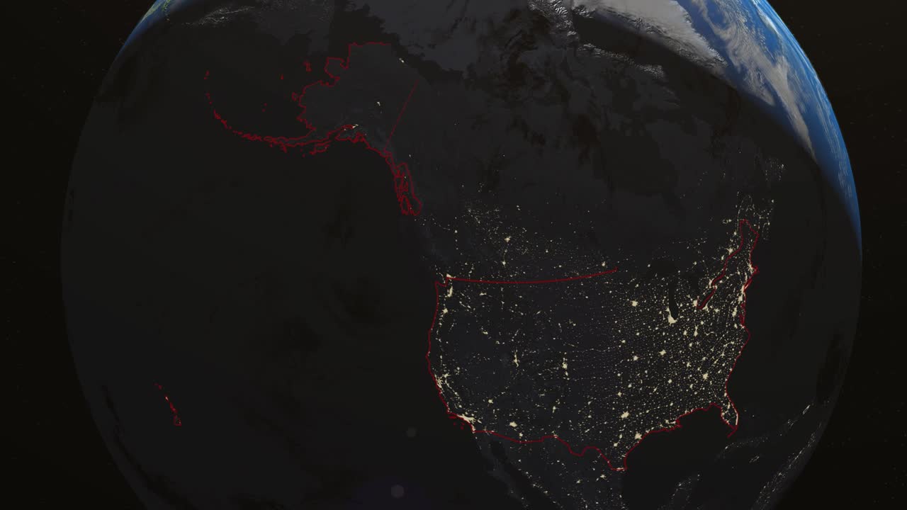 Erde USA Virginia Nacht