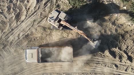 construction truck loading