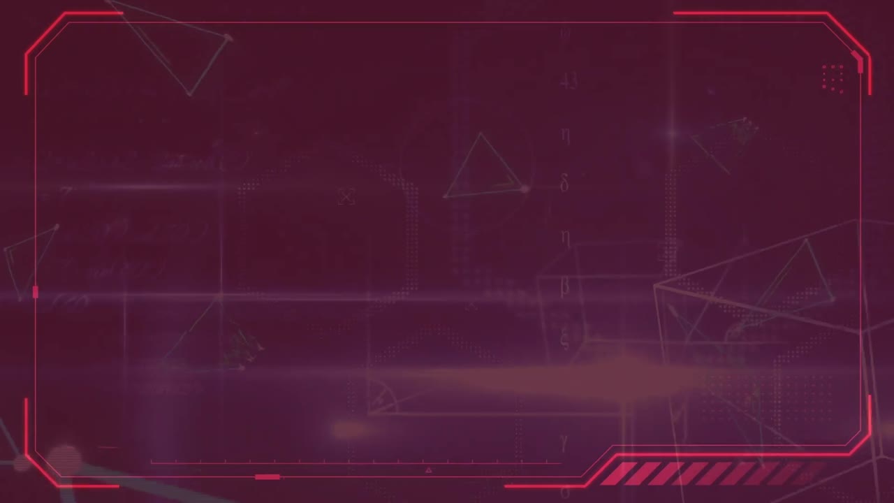 Animation of moving shapes on black background