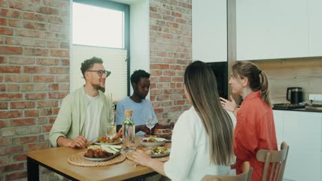 friends enjoying a meal together