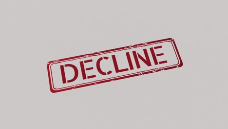DECLINE Stamp