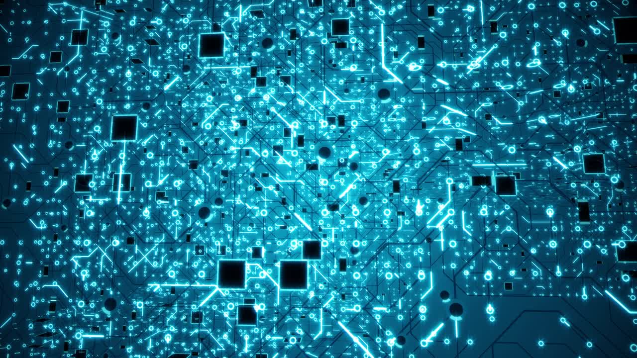 estructura de la red de circuitos masivos azul bucle de órbita