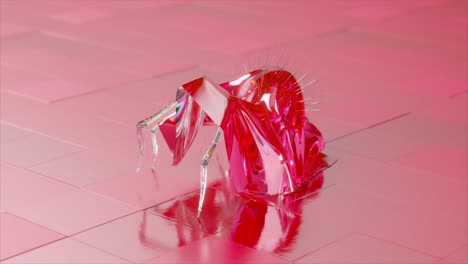 abstract pink glass sculpture