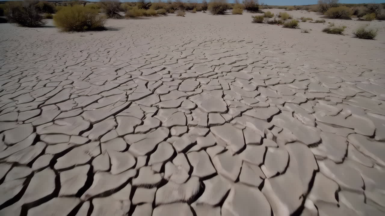 Dry cracked earth landscape