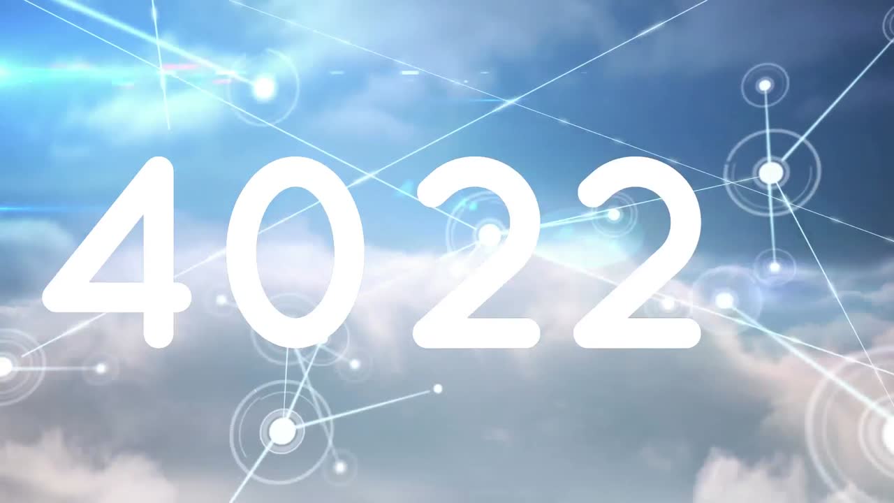 연결 네트워크를 통해 바뀌는 숫자의 애니메이션