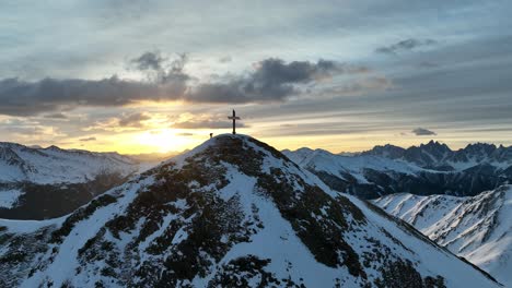 mountaineer on the last meters before reaching the summit