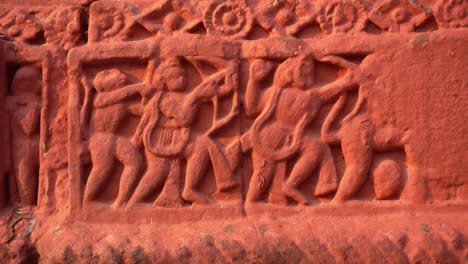 the red brick architecture is evident on the outer walls of this temple which the social system, culture and civilization of that time blossomed.currently, the paintings are almost destroyed.