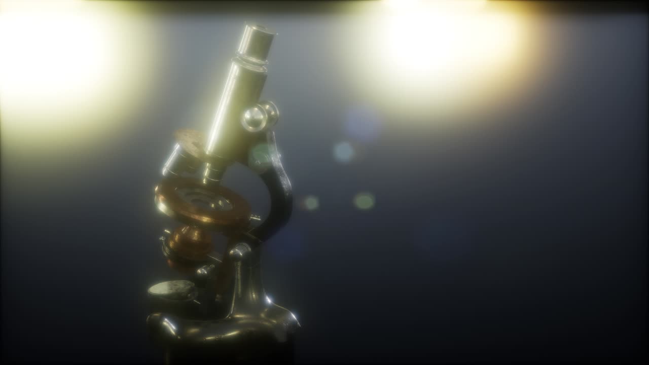 오래된 과학 실험실 현미경