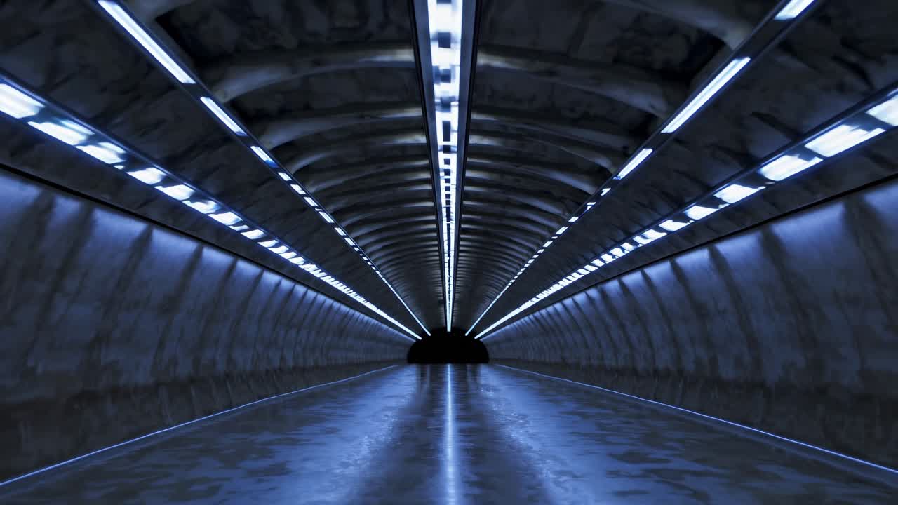 Dark Futuristic Tunnel
