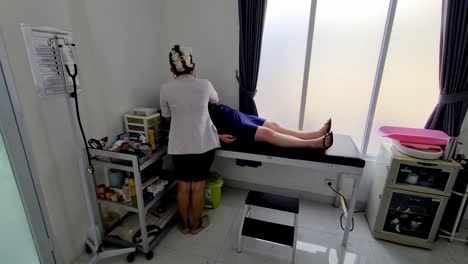 woman medical check-up in a third world country