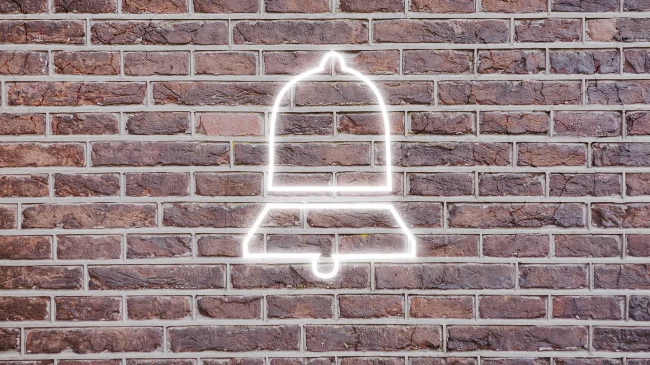 벽돌 벽에 네온 심장 표지판 4k