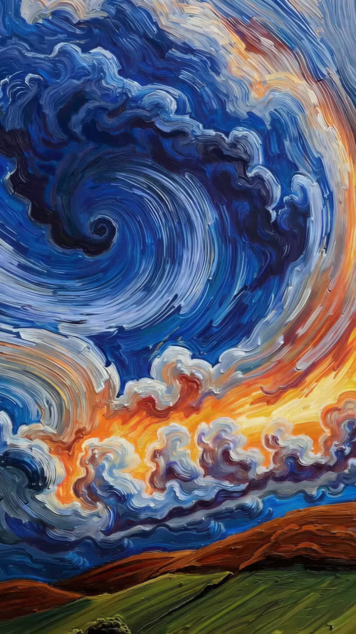 Dipinto Astratto Cielo Tempestoso