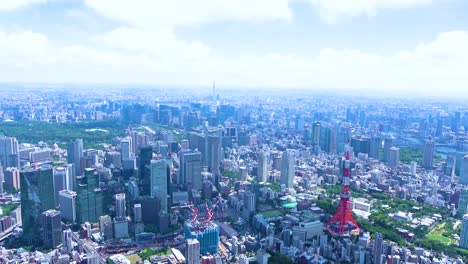 aerial view of tokyo city center