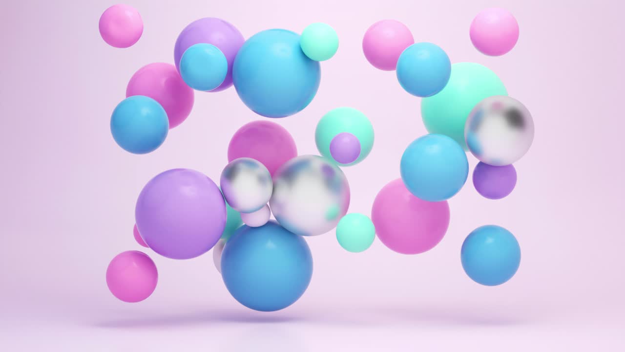 Abstract Pastel Spheres Background