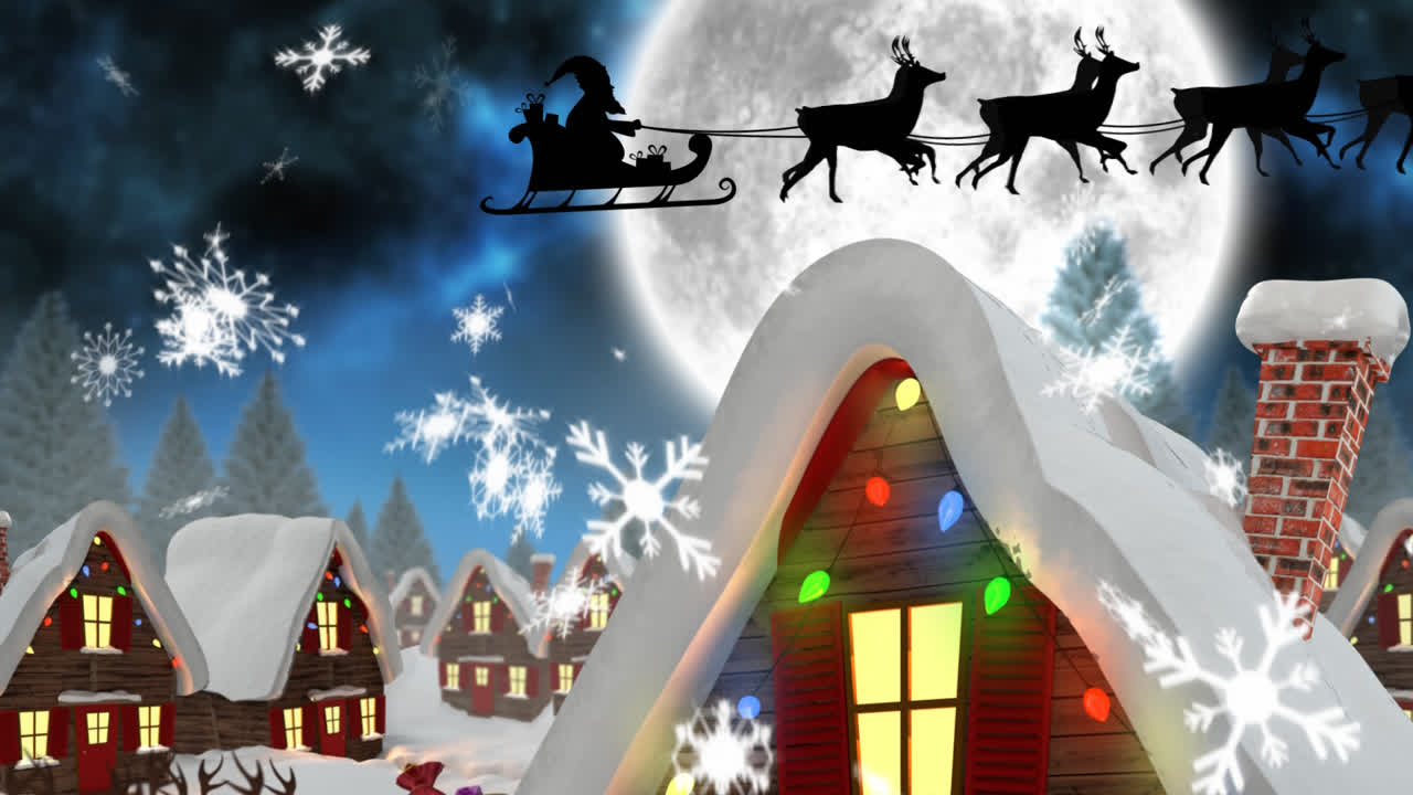 산타클로스 가 사 ⁇  이 끌어당기는  ⁇ 매 를 타고 있다