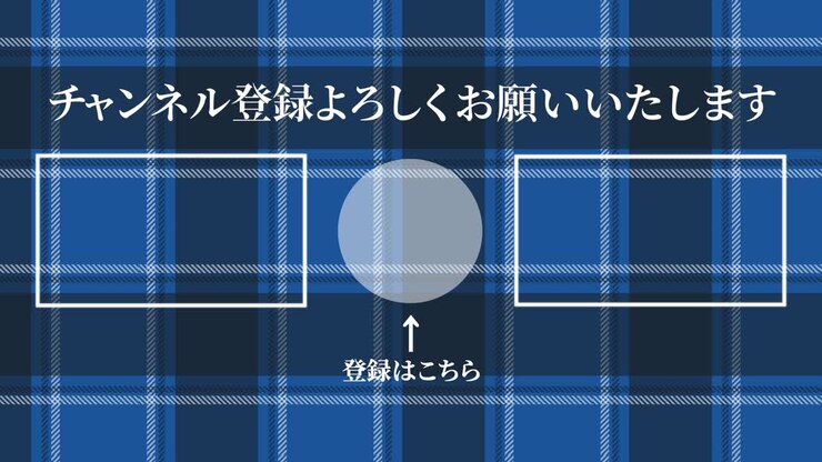 Plaid checkered Japanese Language end card motion graphics