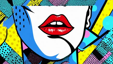 pop art woman face