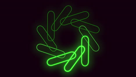 a vibrant neon green spiral composed of lightning bolts, symbolizing energy and power with its electrifying and dynamic aesthetic