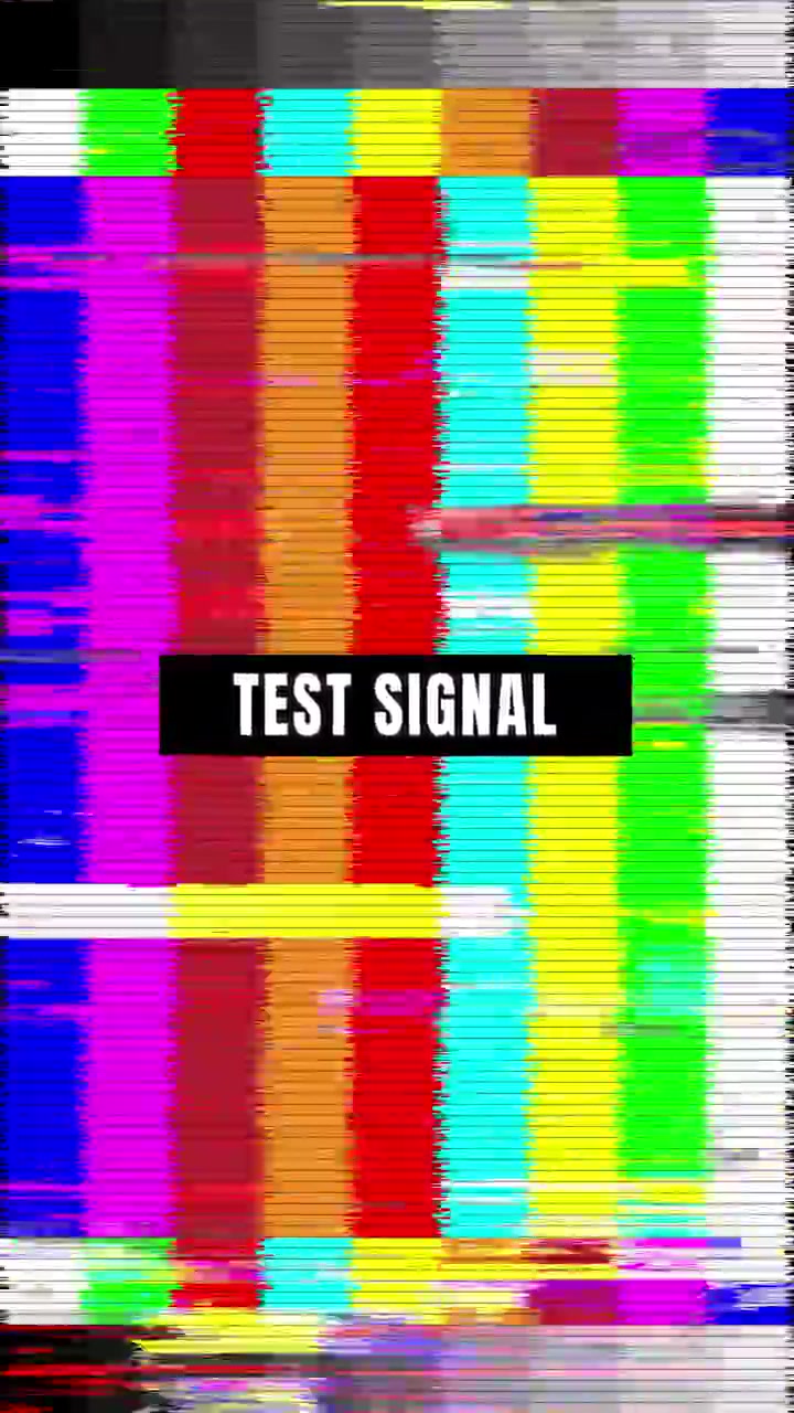 Distorted Television Test Signal With Digital Glitch Effects