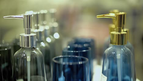 Soap-bottles-on-the-storefront-in-the-supermarket