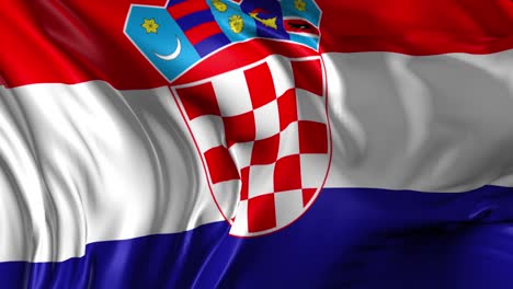 beautiful 3d animation croatia flag in loop mode