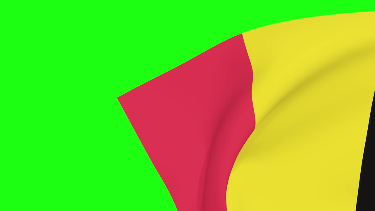 Belgian flag transition. 4k and 1080 HD footage over green screen chromakey. 3d rendering