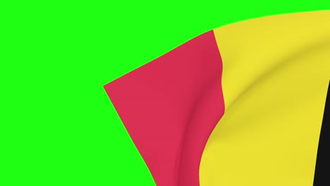 transición de la bandera belga. 4k y 1080 hd imágenes sobre pantalla verde chromakey. renderización 3d