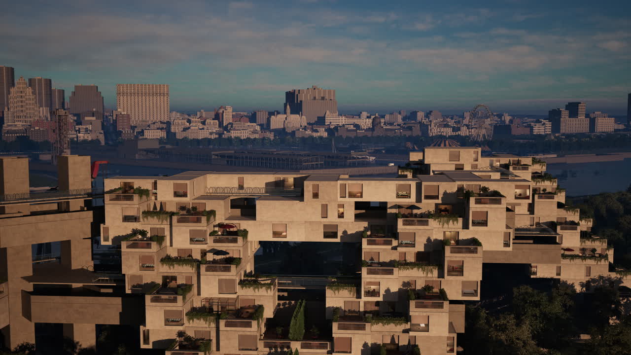 впечатляющий небоскреб с многочисленными окнами