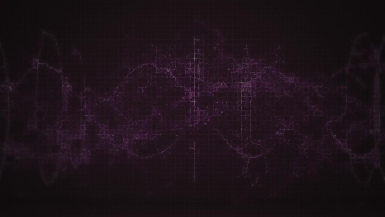 Animation of moving shapes on black background