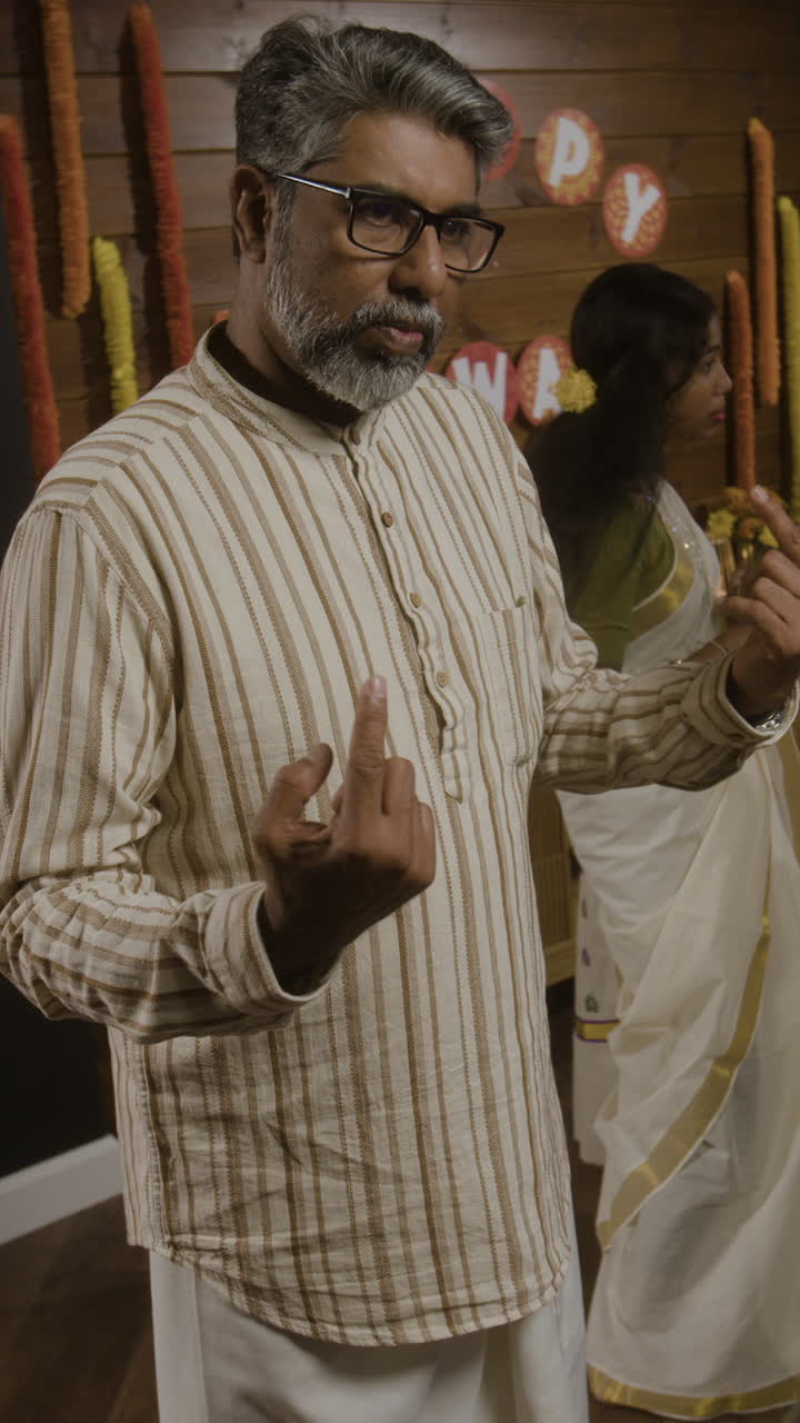 People in Traditional Indian Clothing