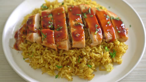 grilled-sweet-and-chilli-chicken-with-curry-rice