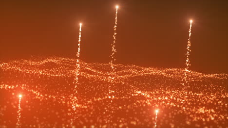 abstract orange particles background