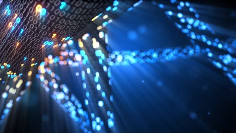 big data cloud computing internet de las cosas iot ai tecnología de red. bucle sin fisuras 4k vj fondo.