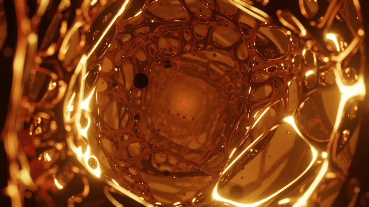 luxury 3d 4k sfondo d'oro animazione, sfondo di tunnel d'oro astratto, loop