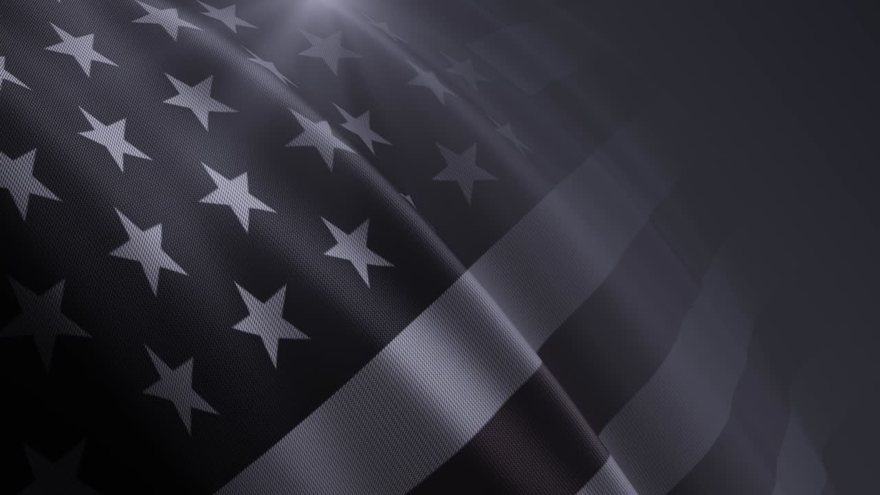 Full Screen USA Flag is Waving Slowly and Loopable