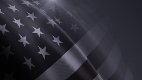 full screen usa flag is waving slowly and loopable