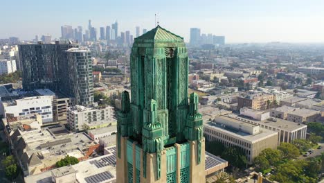 bullocks wilshire art deco 역사적인 건물과 로스 앤젤레스 캘리포니아의 구리 정상 회담의 좋은 공중 1