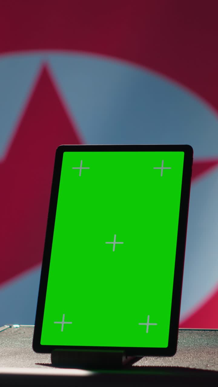 Vertical video Green screen device used by North Korean regime to control border