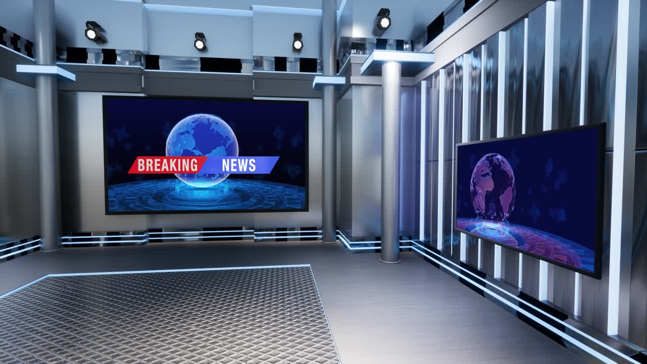 3D 가상 TV 스튜디오 뉴스
