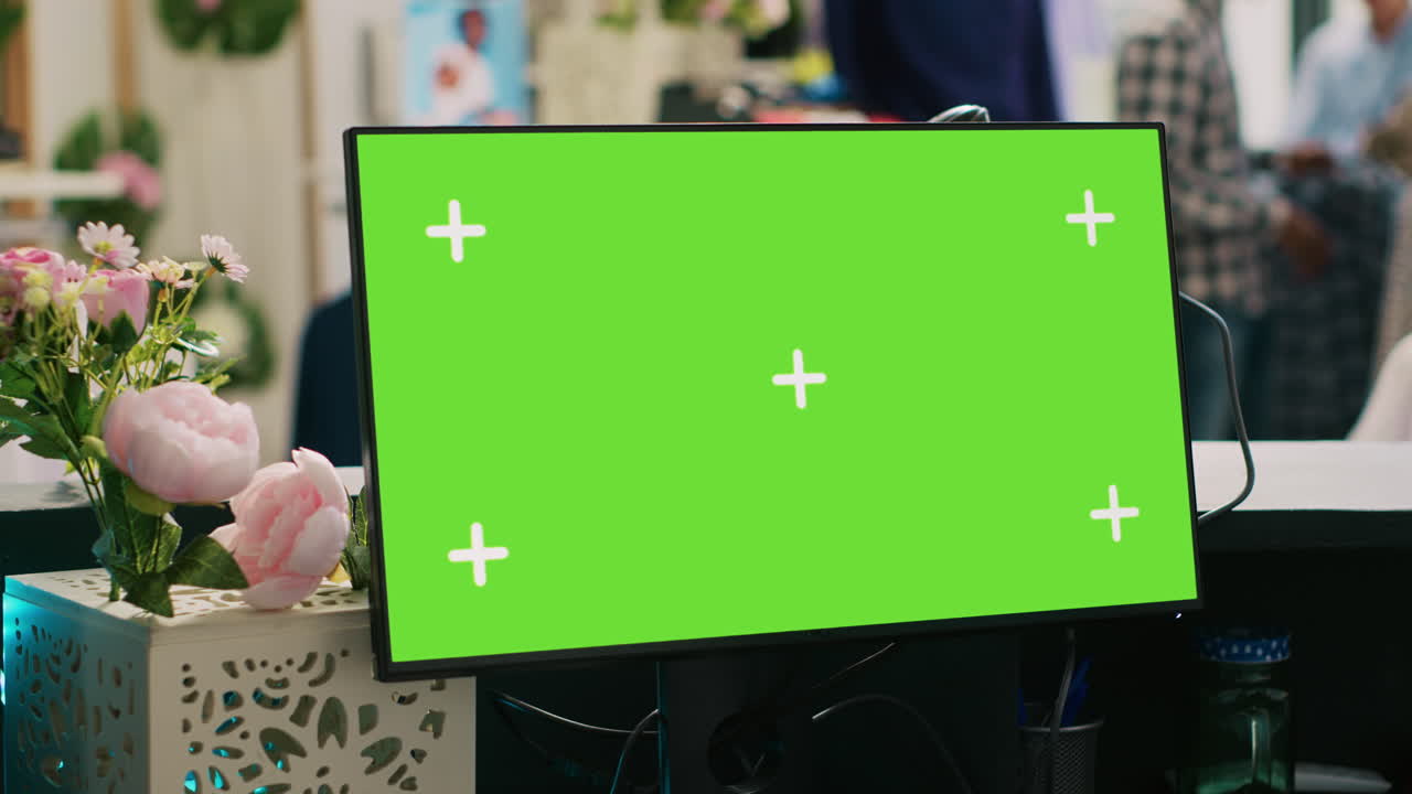 empleado analizando en la pantalla de espacio de copia