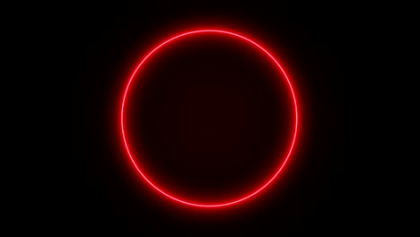 abstract neon circle loop motion background red