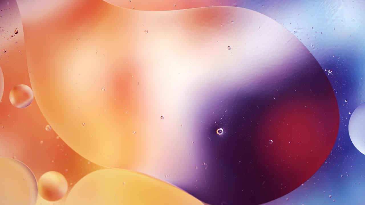 Motion Drops. Beautiful Bright Background. Fluid Art