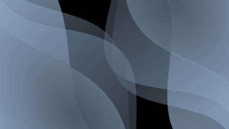 animation of grey waving layers with copy space on black background