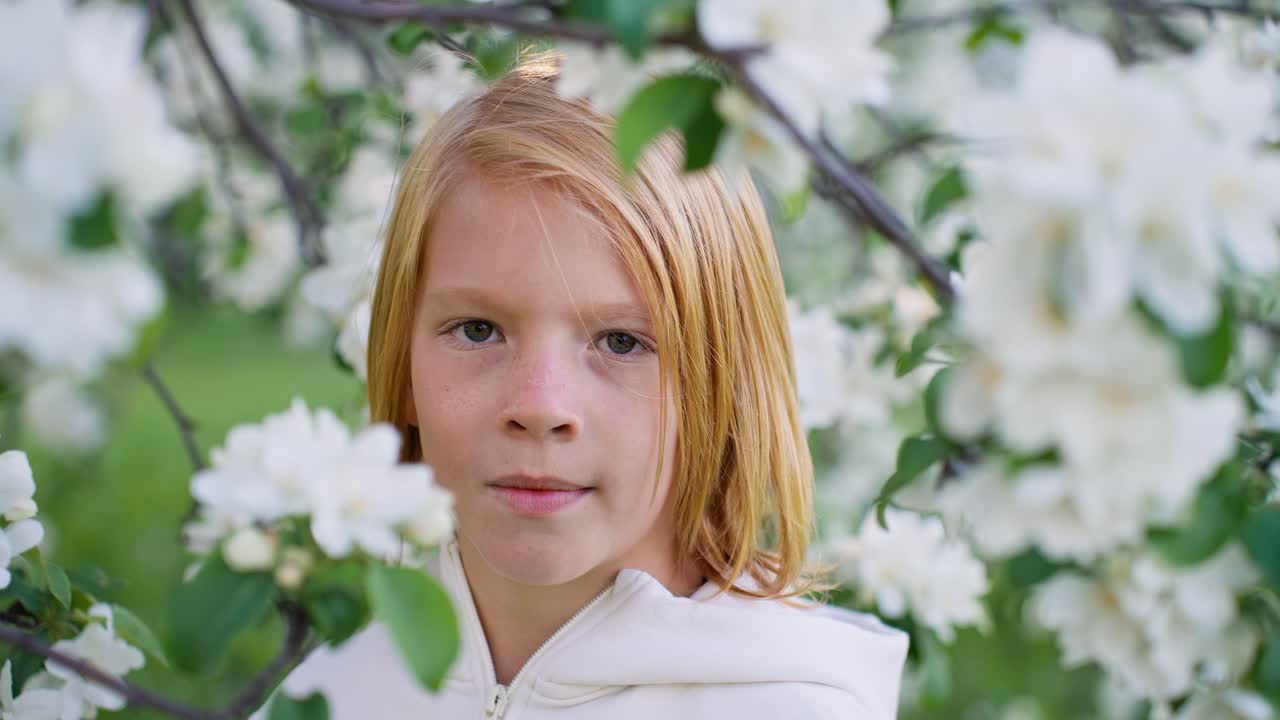 Girl in Apple Blossom Tree