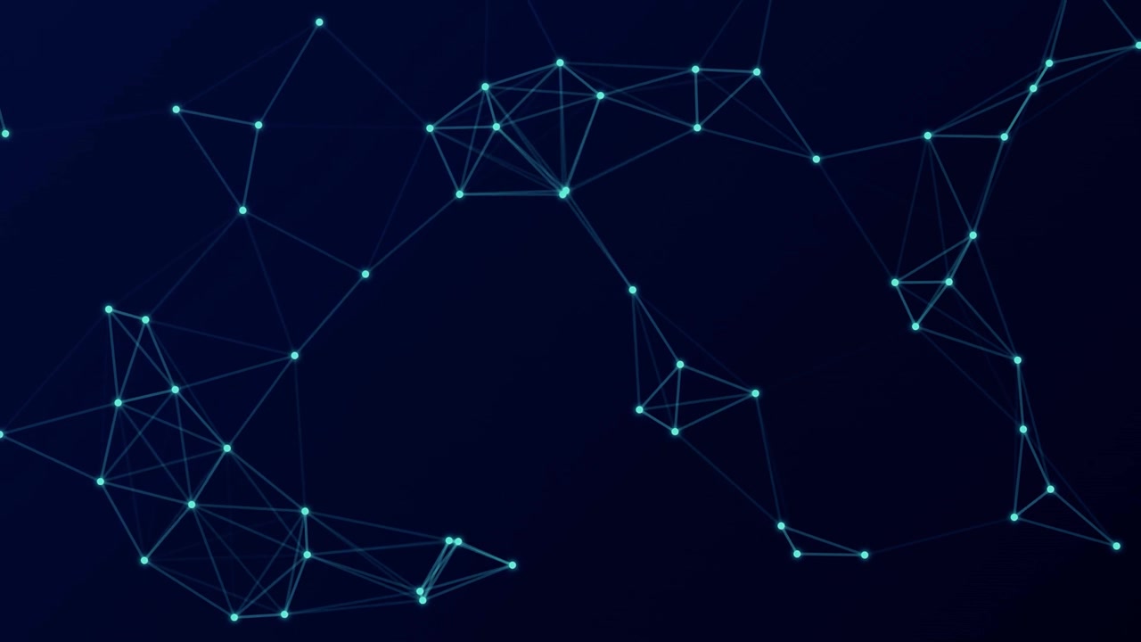 Abstract Digital Network Connection with Glowing Nodes and Lines