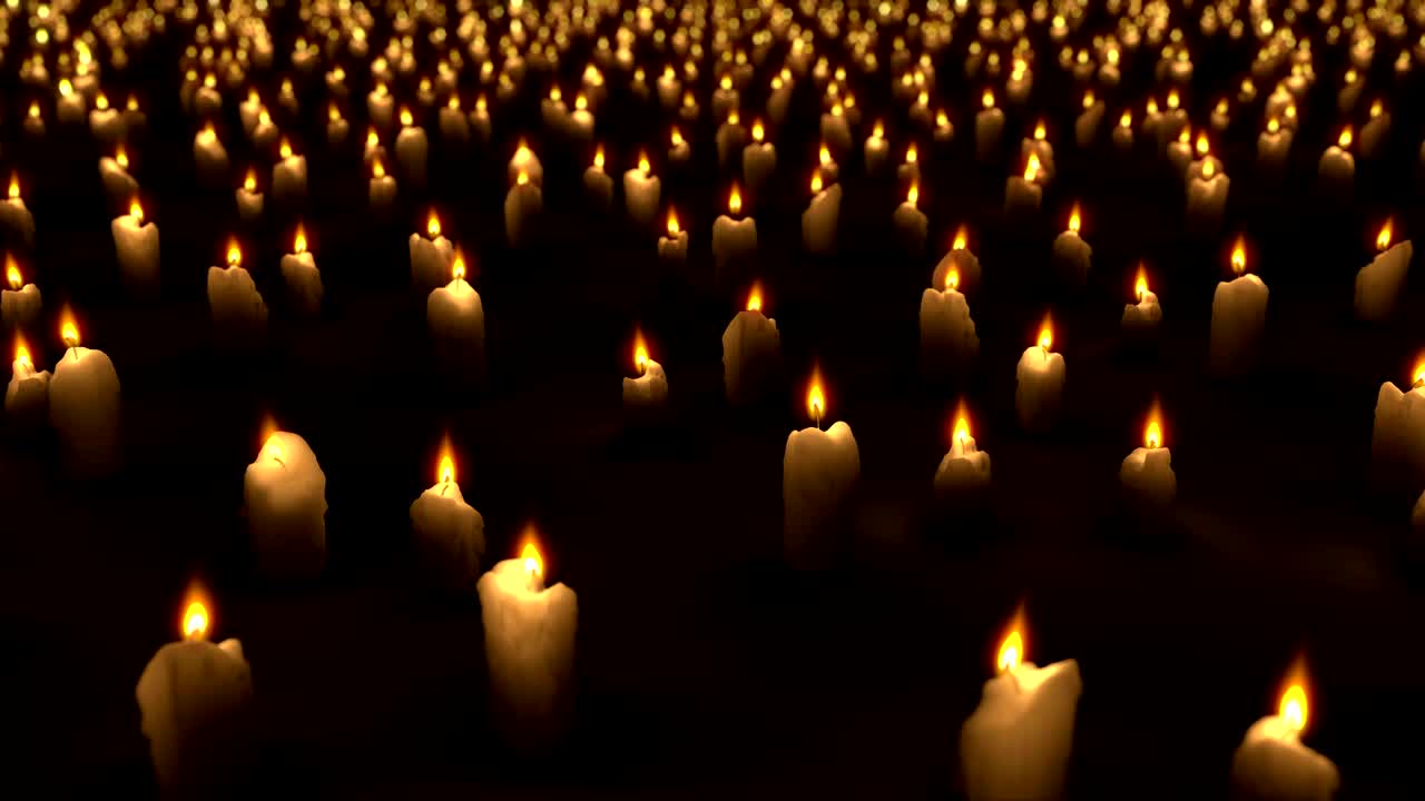 animación en bucle de miles de velas