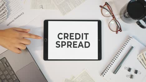 credit spread displaying on a tablet screen