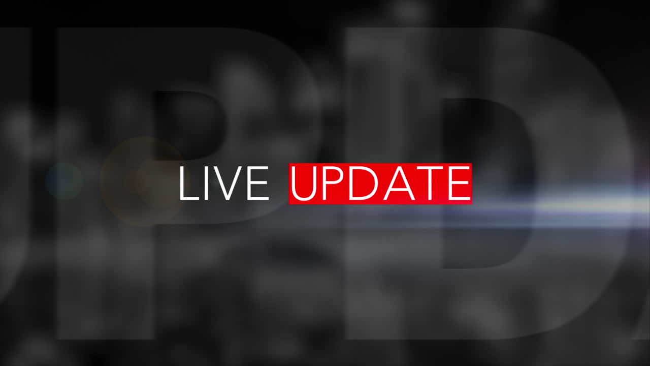 &ldquo;LIVE UPDATE&rdquo; 3D Motion Graphic with black background